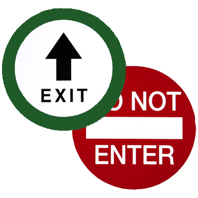 CE-710 Exit / Do Not Enter Decal