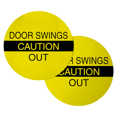 CE-712 Caution Door Swings Out Decal