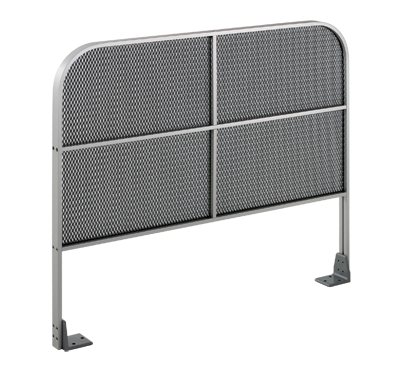 CE-808-U Double Curve - Mesh Panel - Aluminum Guide Rail