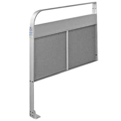 CE-810-P-615 Narrow Push Plate - Textured Poly Panel - Aluminum Guide Rail