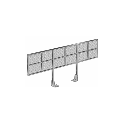 CE-817-E Vestibule Divider - Mesh Panels - Aluminum Guide Rail