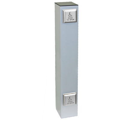 CE-916-D 6" Square Bollard Double Push Plates - Bollards & Post Systems